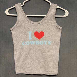 Obsessive Love Graphic Tank Top I Love Cowboys Western Rockabilly Y2K Casual